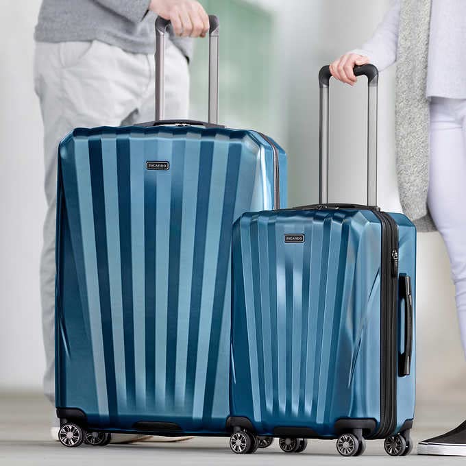 American Tourister Tranquil 3-piece Hardside Set (Blue). Size: 51 cm, 61 cm, 71 cm - D