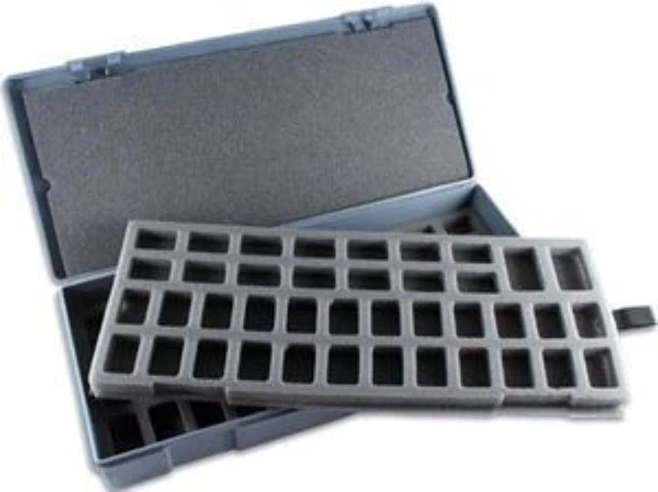SEALED - Chessex Figure Storage Box for 25mm Humanoids (80 Figure capacity), Gray