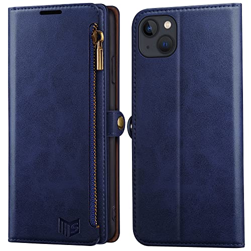SUANPOT for iPhone 14 Wallet case, Blue