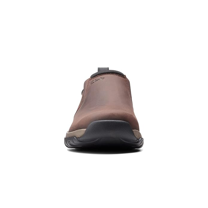 Clarks Men's Grove Step Brown Leather Slip On shoes(26153548)