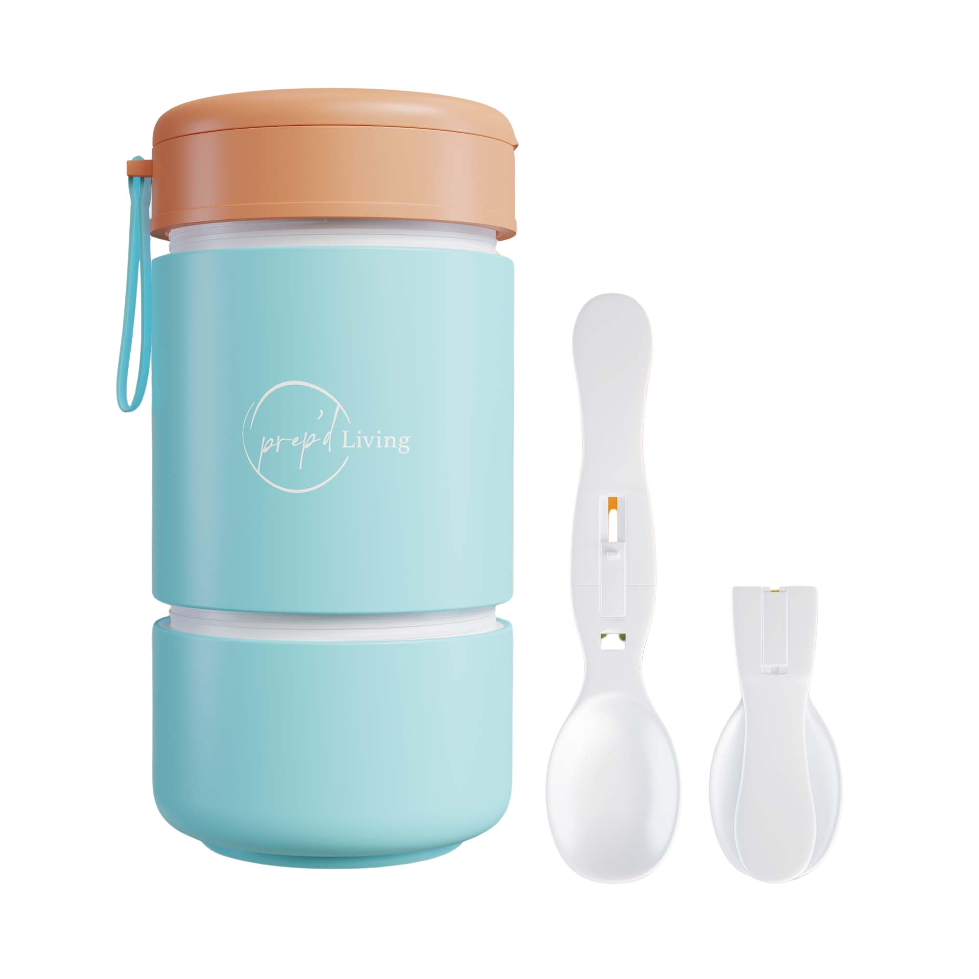 Prep'd Living Overnight Oats Containers with Lids - Portable Meal Prep