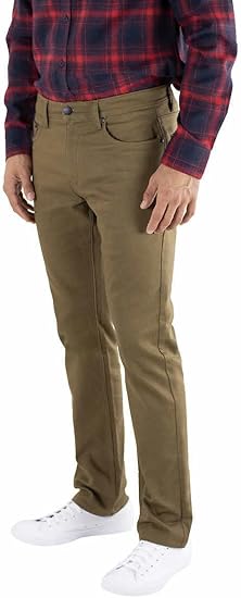 SIZE 34X29 - Jachs New York Men's Mid-Weight 5 Pocket Stretch Pant (US, Waist Inseam, Regular, Khaki)