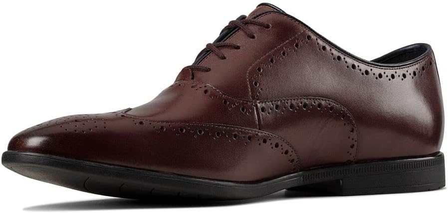 Clarks Bampton Rhodes Burgundy Leather Shoes