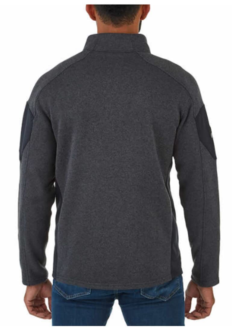 المقاس: M - جاكيت سبايدر إمباير بسحاب كامل للرجال، رمادي/أسود، متوسط