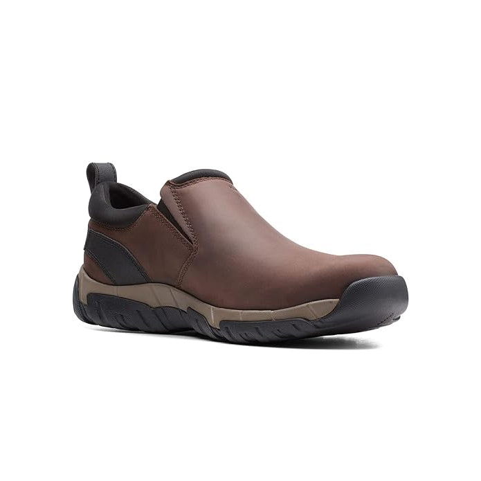 Clarks Men's Grove Step Brown Leather Slip On shoes(26153548)