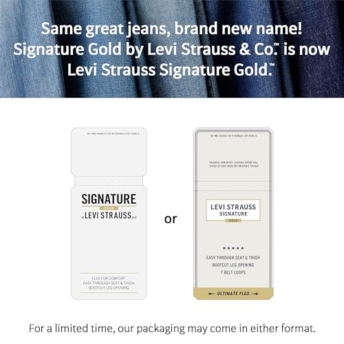 المقاس: 32×32 - بنطال جينز رياضي رجالي من Levi Strauss Signature Gold (متوفر بمقاسات كبيرة وطويلة)، لون Raven-Waterless