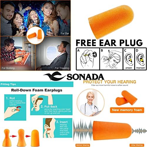 Sonada Ultra soft contoured eye mask With Ear Plug Unisex Very Light Weight And Block Out Lights, Night Sleep Mask Comfot Travl Eye Mask Adjustable Size