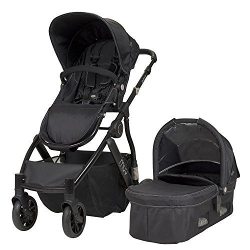MUV REIS Stroller Satin Black Frame with Black Hood