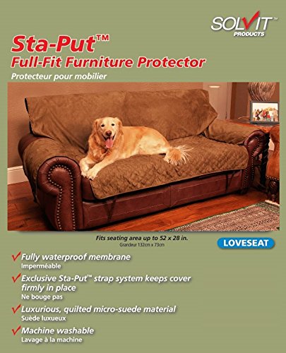 PetSafe Solvit Loveseat Full Coverage Pet Bed Protector, Cocoa