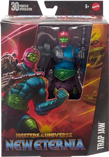 Masters of the Universe Masterverse New Eternia Trap Jaw Action Figure, Deluxe Collectible with 30 Articulations & Multiple Accessories, MOTU Toy