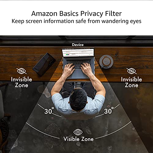 Amazon Basics Privacy Screen Filter - 21.5 Inch 16:9 Widescreen Monitor, Anti Glare & Blue Light Filter