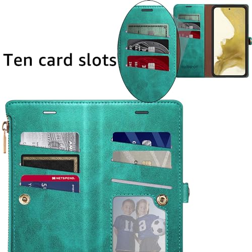 SEALED - SUANPOT for iPhone 14 Pro Wallet case, Blue Green