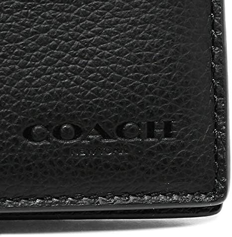 Coach Men's ID Billfold Wallet In Signature Canvas, Charcoal/Black