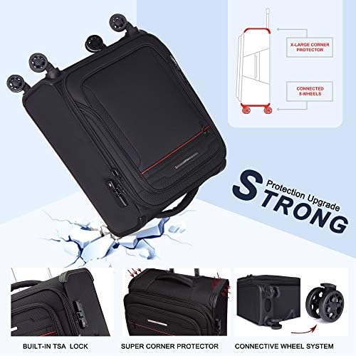 Verage Cambridge Lightweight Luggage Softside Expandable Spinner Wheel Suitcase