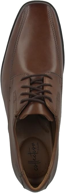 Clarks men's Tilden Walk Dark Tan leather
