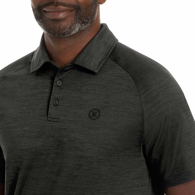 SIZE: XXL - Hurley Men's Stiller 3.0 Polo, True Black, XX Large