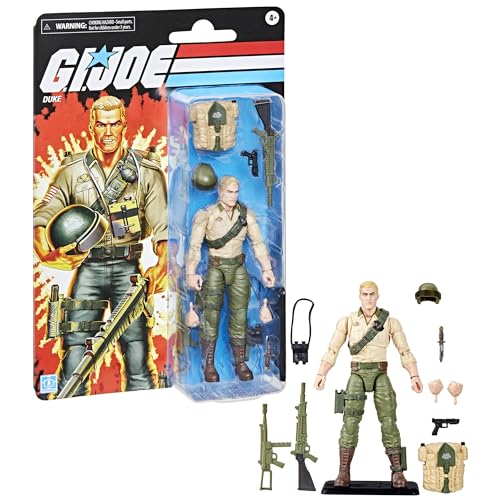 G.I. Joe Classified Series Retro Cardback Duke, Collectible 6-Inch Action Figure with 10 Accessories