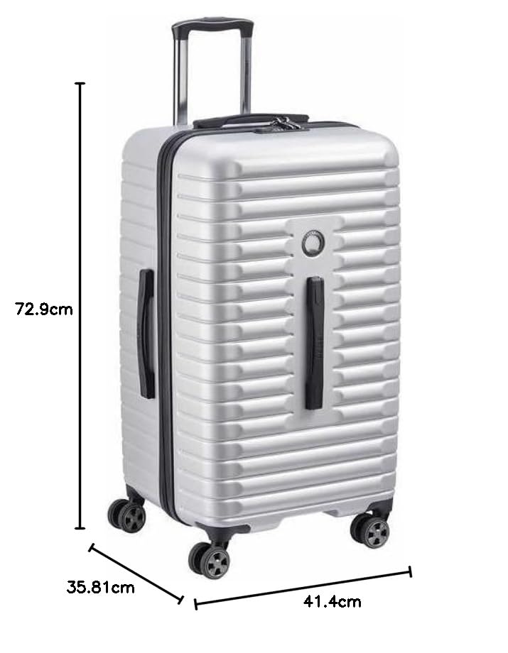 Delsey Paris 2 Piece Hardside Trunk Set 22/27 inch - Silver - 1