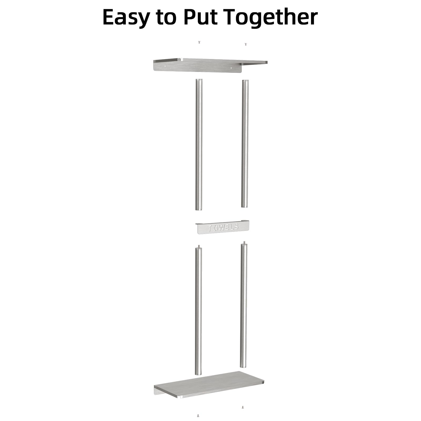 STWWO Bathroom Towel Storage for Bathroom,Wall Towel Rack for Roled Towels