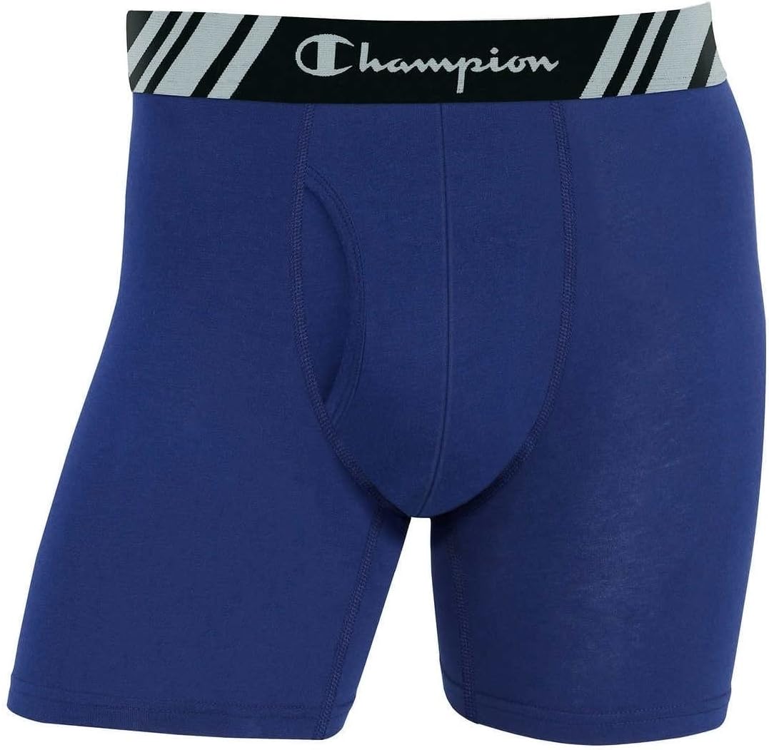SIZE L - Champion Men's 5 Pack Smart Temp Boxer Brief - New 5 Value Pack