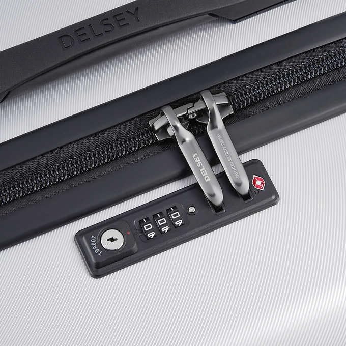 Delsey Paris 2 Piece Hardside Trunk Set 22/27 inch - Silver