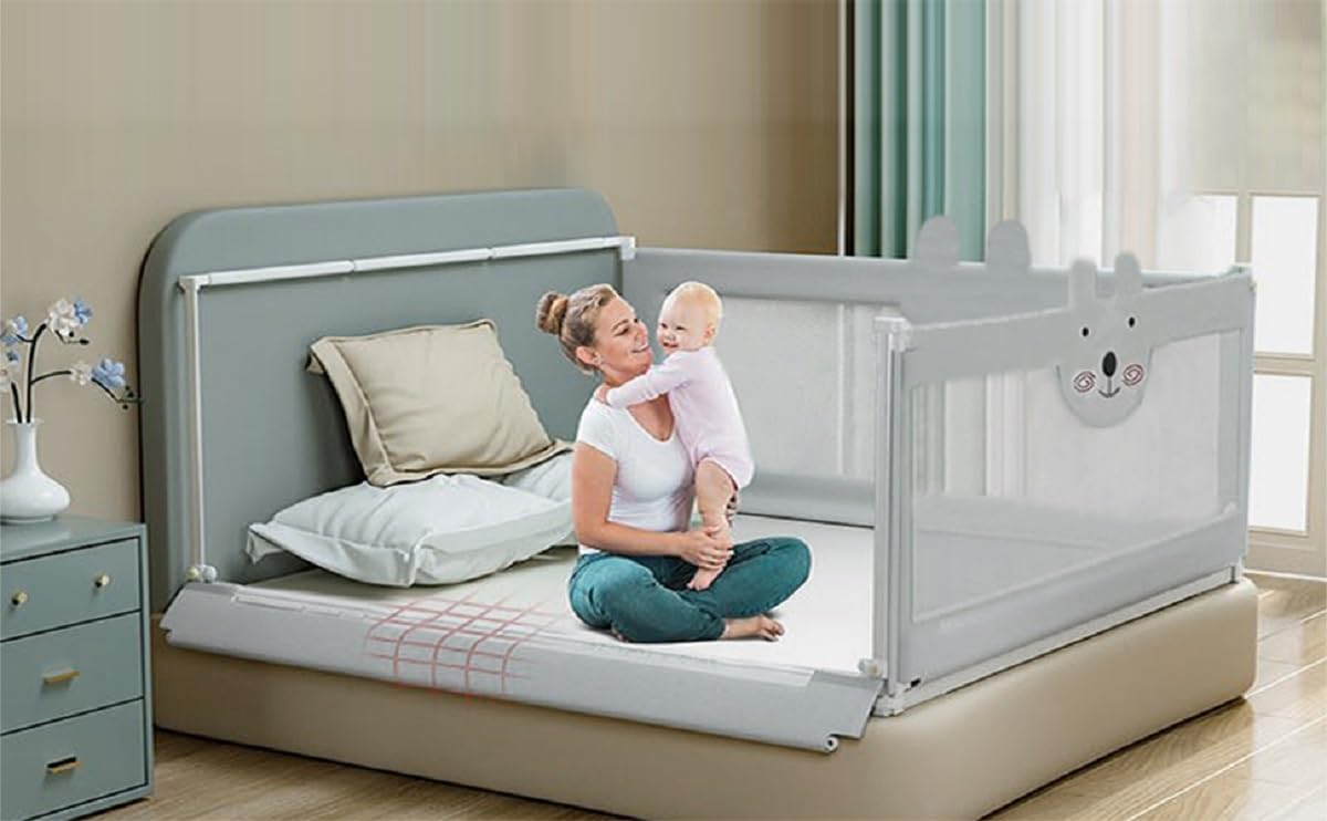 درابزين سرير RDHOME للأطفال الصغار، واقيات درابزين سرير آمنة للأطفال (قطعة واحدة)