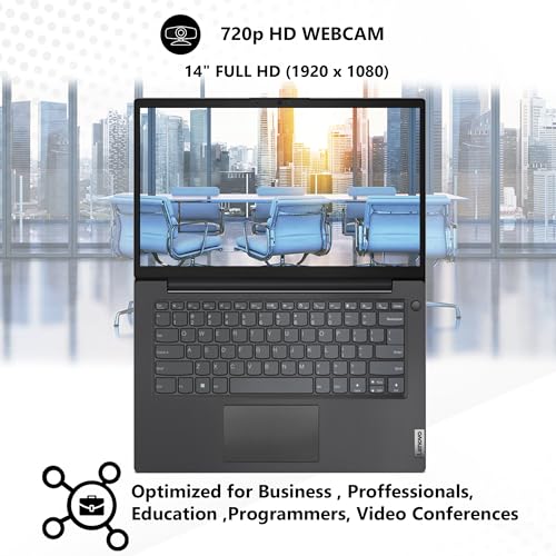 لينوفو V14 الجيل الرابع 14 بوصة FHD AMD Ryzen 5 5500U (Beats Intel i5-1235U)، 16 جيجابايت رام، 512 جيجابايت
