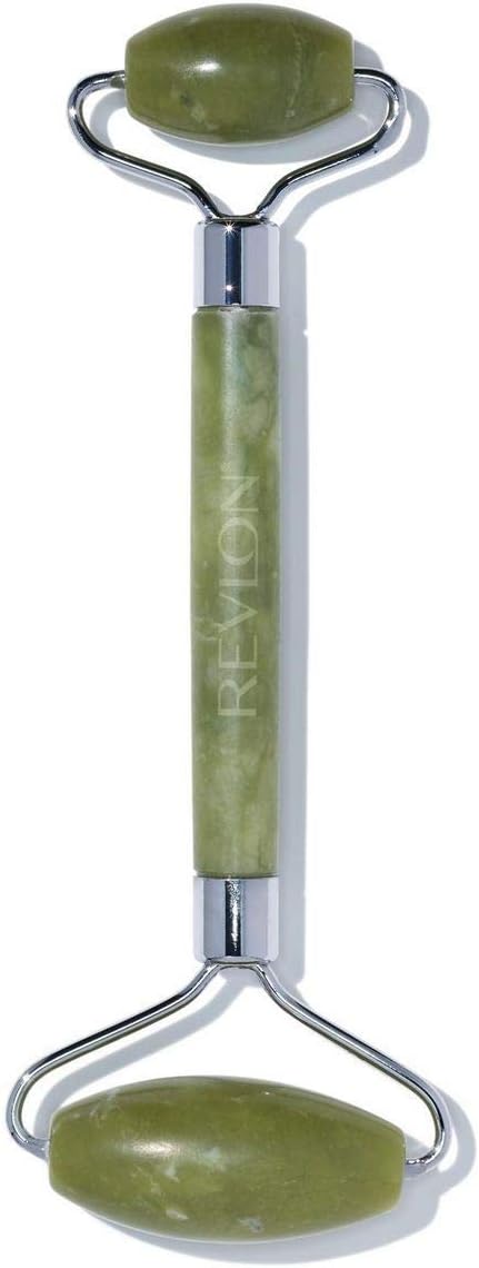 Revlon Jade Stone Face Roller – Dual-Sided De-Puffing Massager