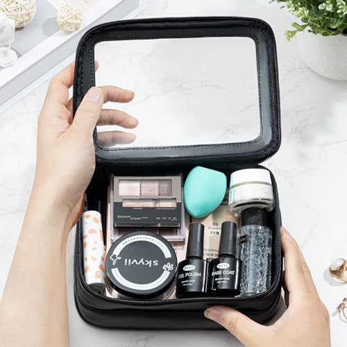 COLINSE Clear Makeup Bag Travel Toiletry Bags For Traveling Women With Double Zipper