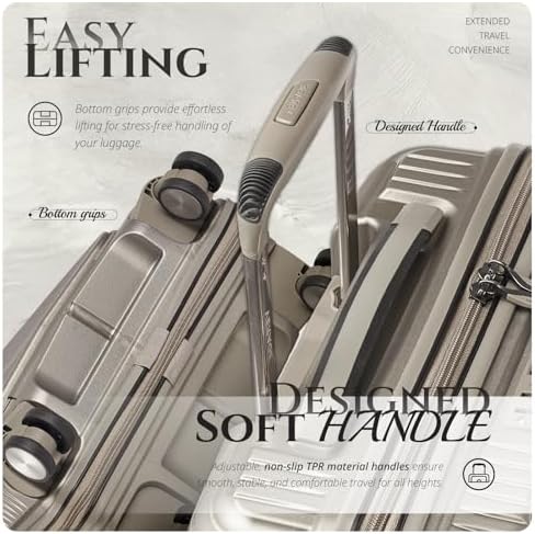 Verage Freeland Large Luggage with X-Large Spinner Wheels, Expandable Hardside Travel Luggage,