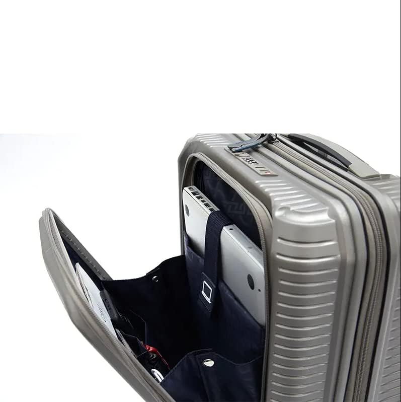 VERAGE 20 Inch laptop trolley bag Strong shell Front Pocket with Laptop Compartment rolling laptop bag for business and Travel, TSA Approved Lock (Khaki)