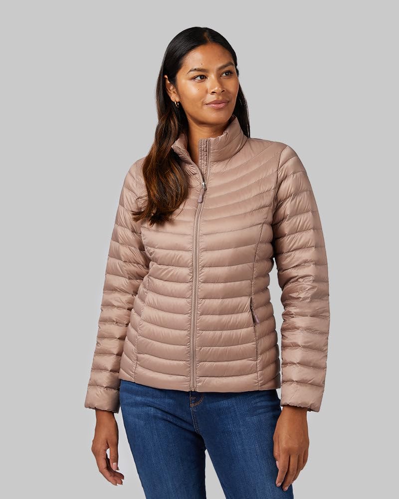 SIZE M - 32 Degrees Women's Ultra-Light Down Packable Jacket | Layering |Semi-Fitted | Zippered Pockets | Water Repellent