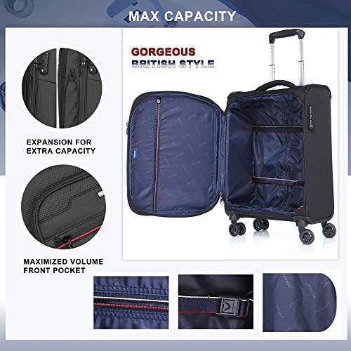 Verage Cambridge Lightweight Luggage Softside Expandable Spinner Wheel Suitcase