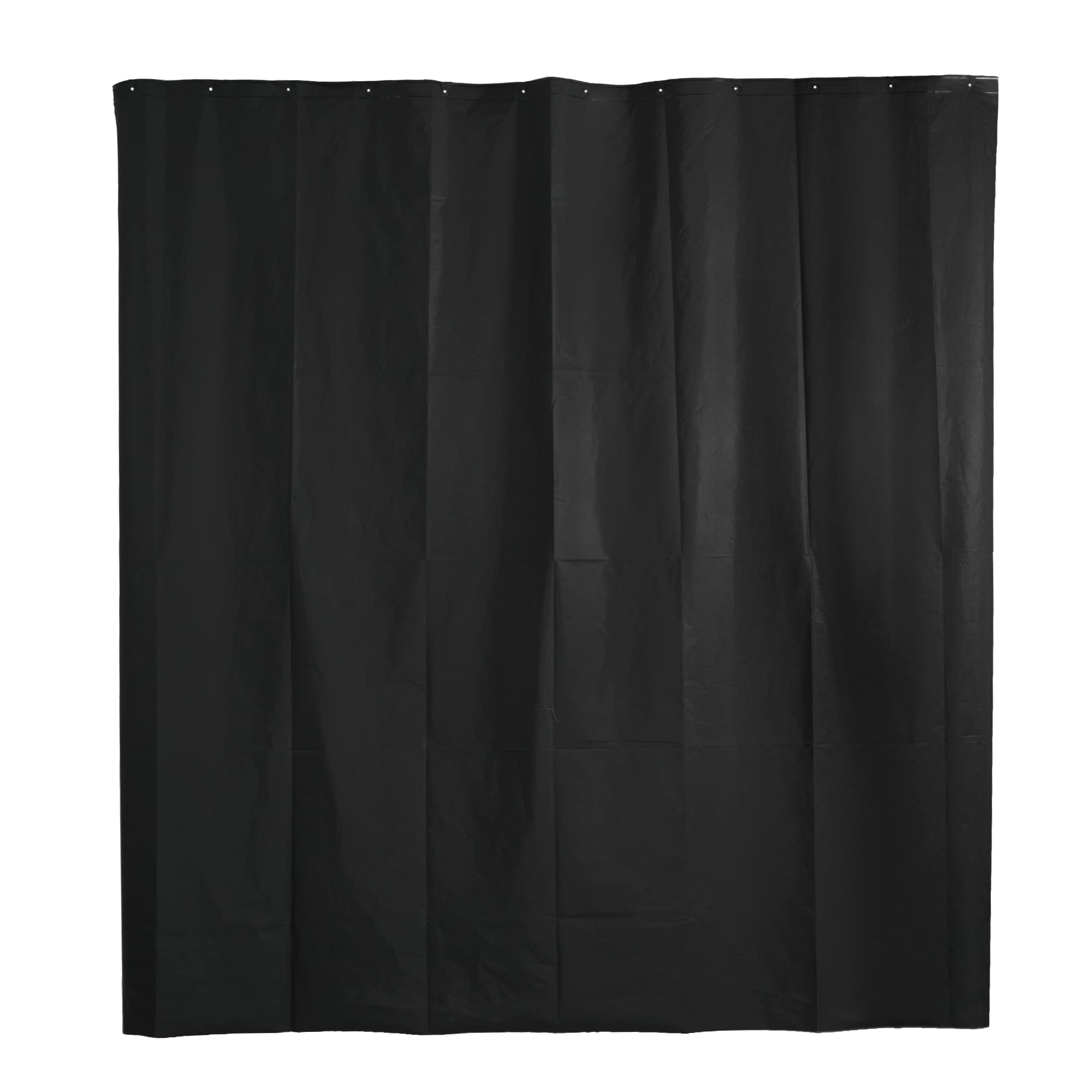 Funnytree Black Shower Curtain Liner with Privacy, 182 x 182 cm