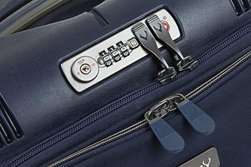 ANTLER Luggage Titus Softside International Lock suitcase for travel and business with USB Charging Port (Checked Luggage 24 Inch, Black)