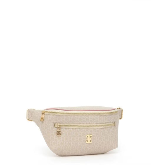 Pierre Cardin Small Alphabet Cream Women's Waist Bag