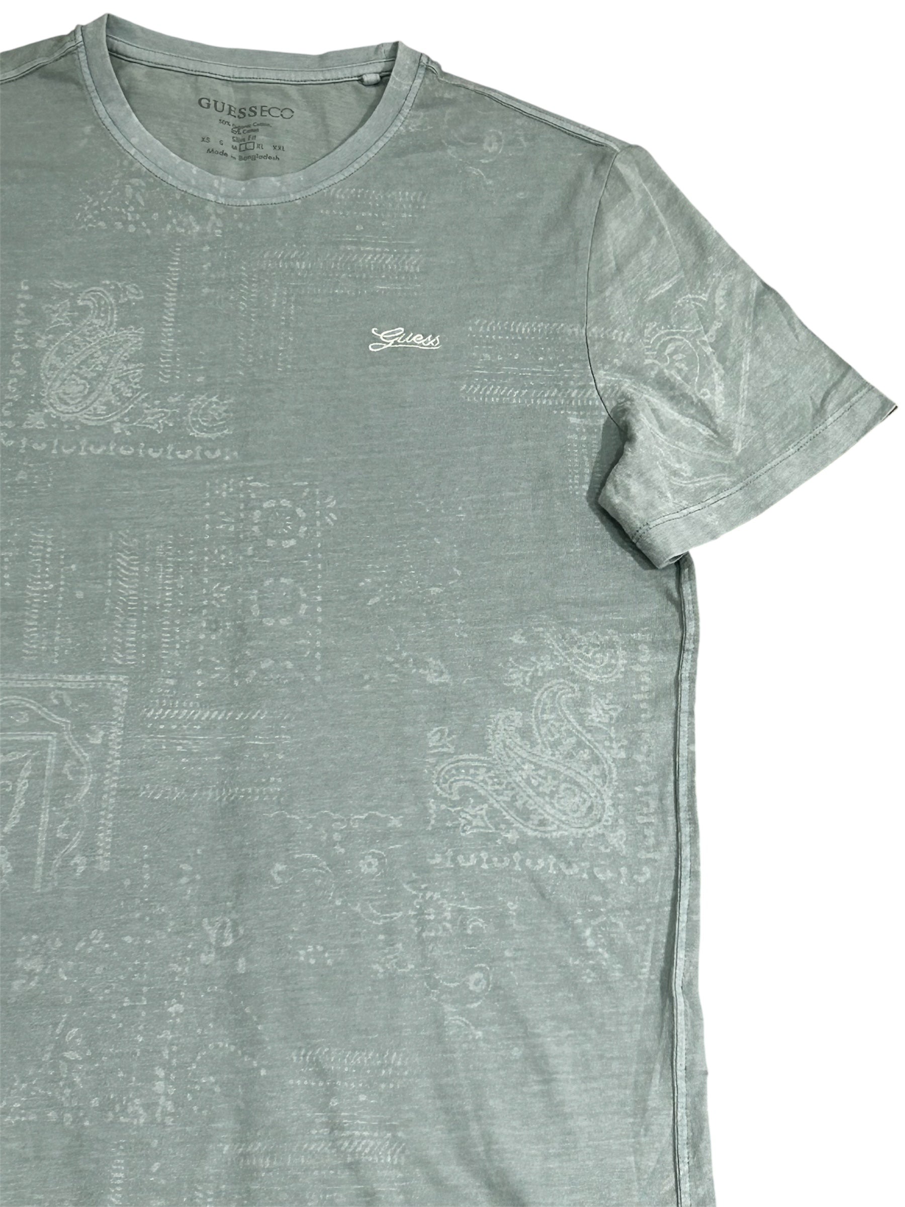 Guess Eco Men’s Light Green Cotton T-Shirt