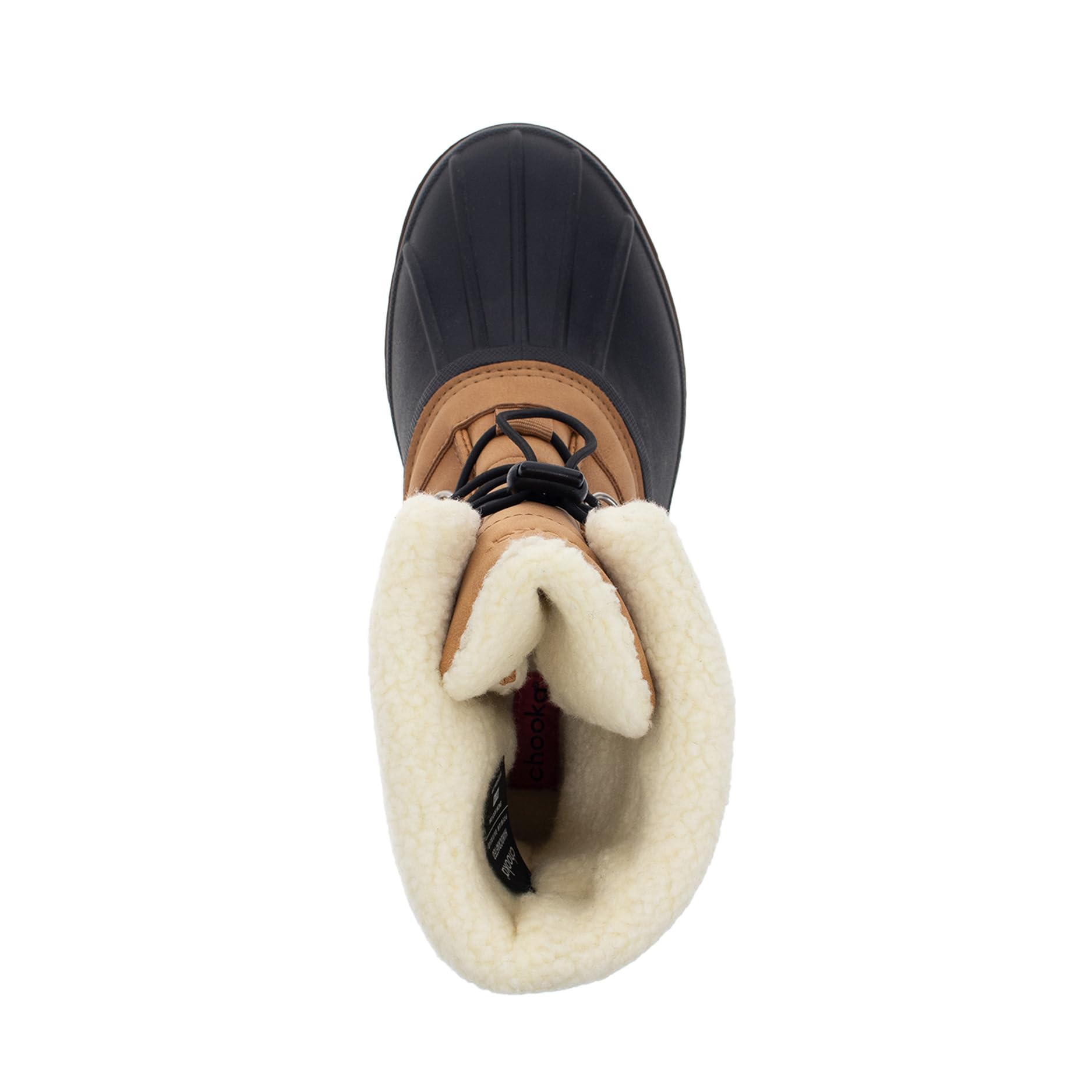 المقاس: 39 - حذاء ثلج شتوي نسائي من تشوكا دافئ معزول مبطن بالقطيفة ومقاوم للماء حتى منتصف الساق