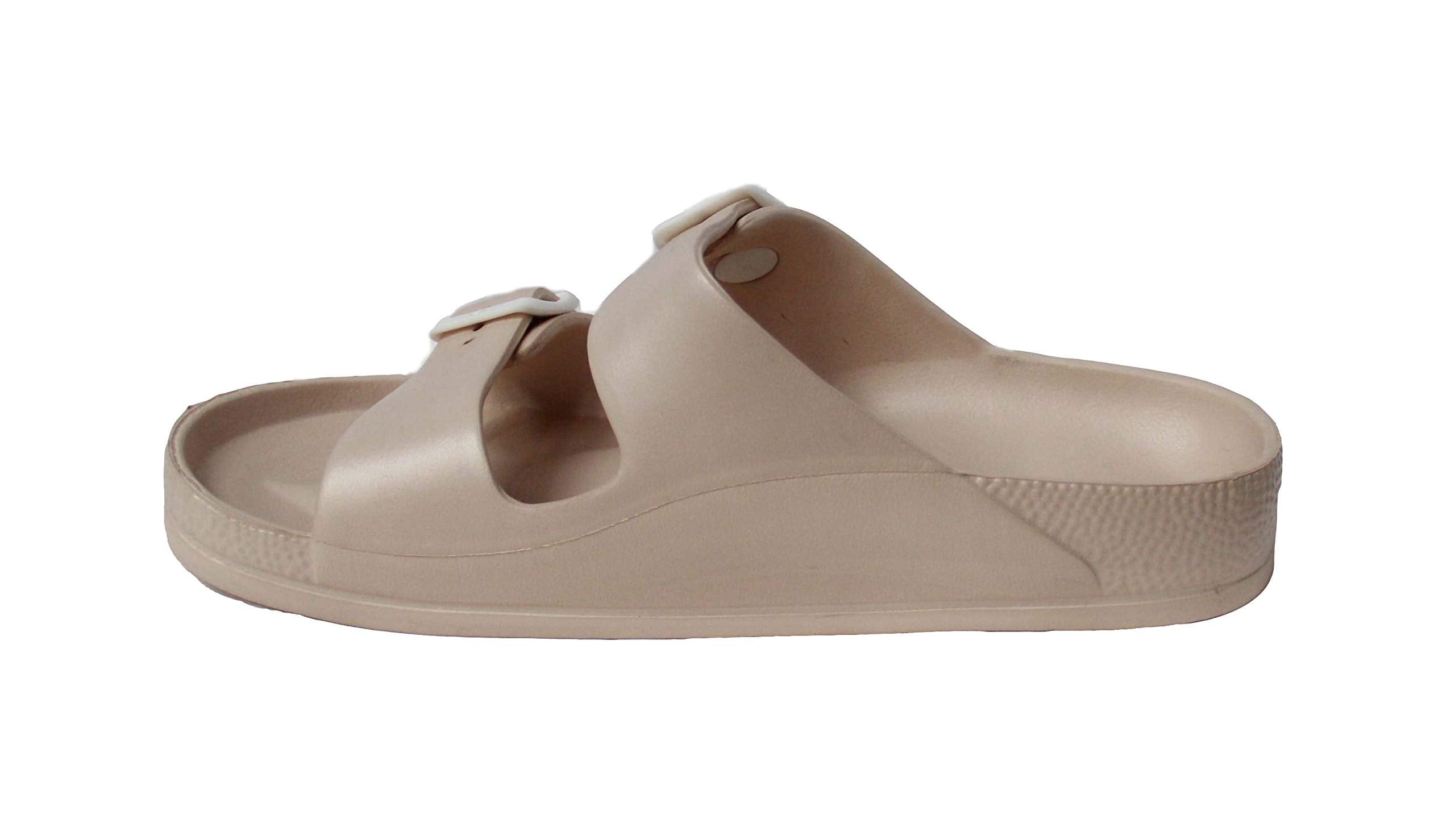 SIZE: 39 - No Boundaries Women S Two Buckle Slide Sandals