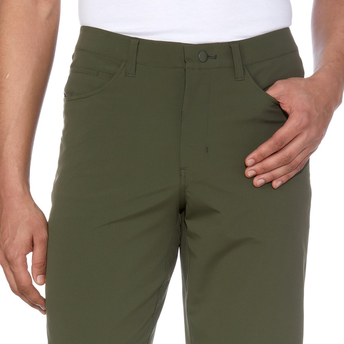 Size 32W X 30L - KIRKLAND Signature Men’s 5 Pocket Performance Pant (US, Waist Inseam, Regular, Green)