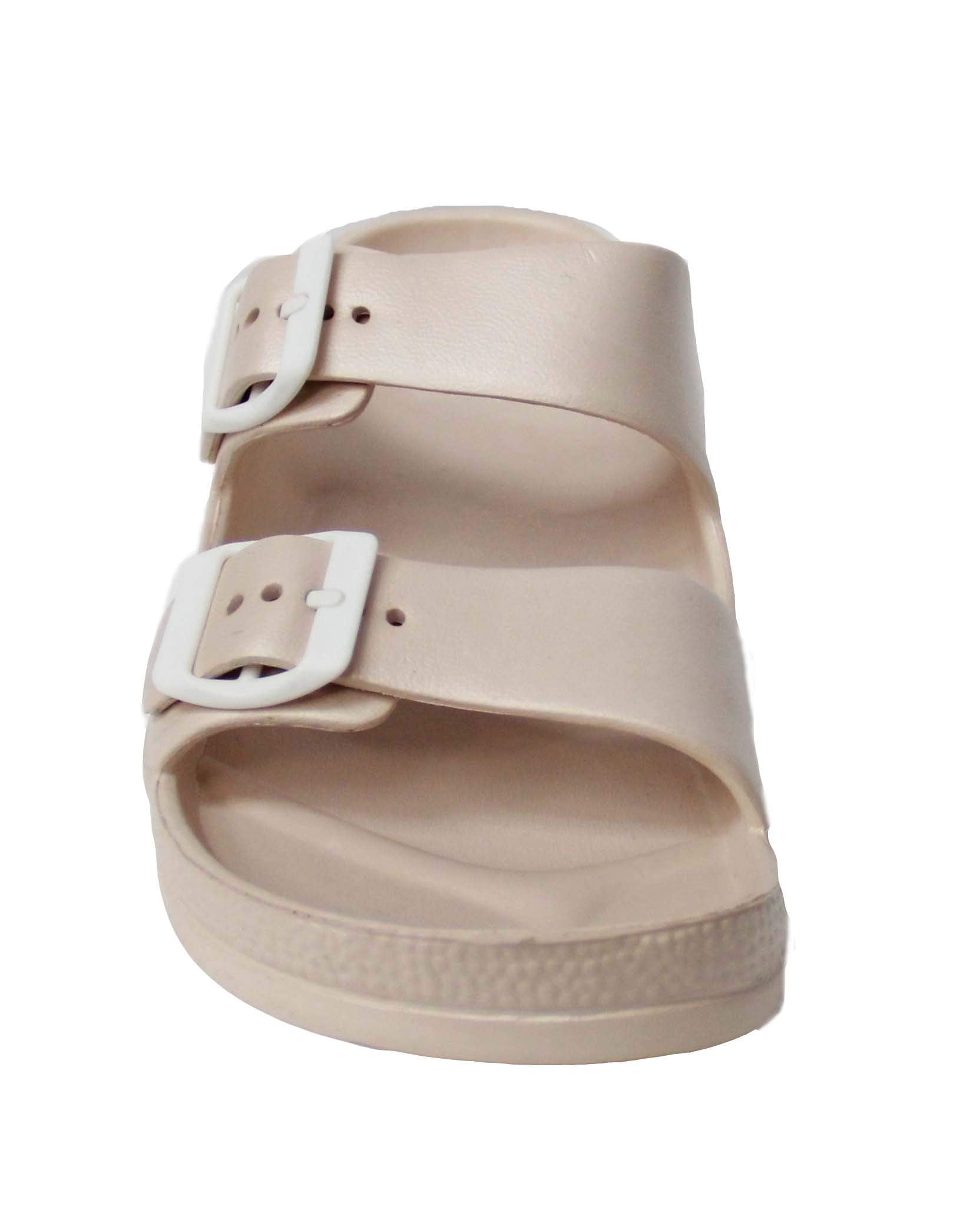 SIZE: 39 - No Boundaries Women S Two Buckle Slide Sandals