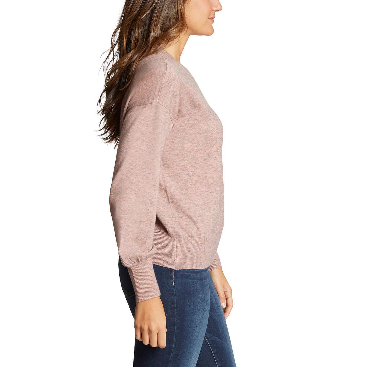 المقاس: XXL - سترة نسائية بأكمام منتفخة من Ella Moss (جاردينيا، XX-Large)