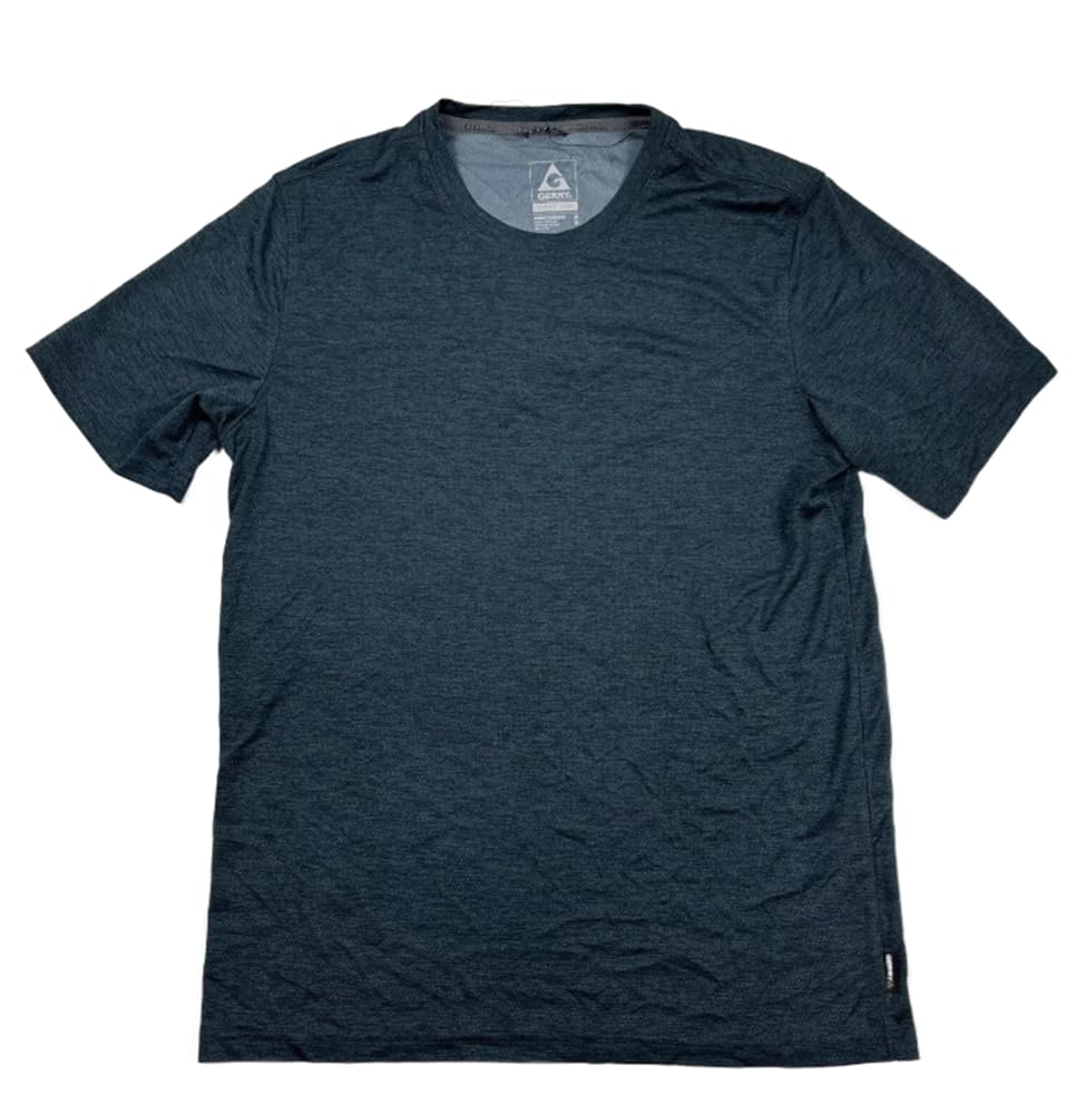 Size: XL - Sierra Design Men’s Short Sleeve Woven Shirt (Navy, X-Large) DU