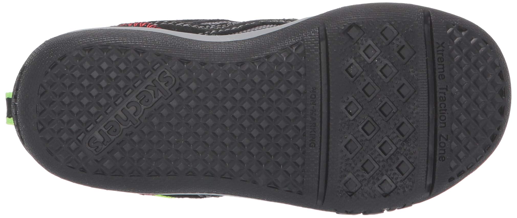 skecher Kids' Flex Play-Easy Pick Sneaker gray and black