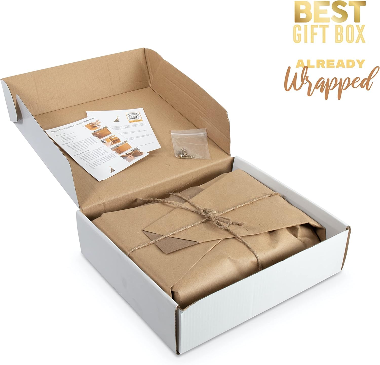 Peraco Wood Phone Docking Station and Mens Nightstand organizer