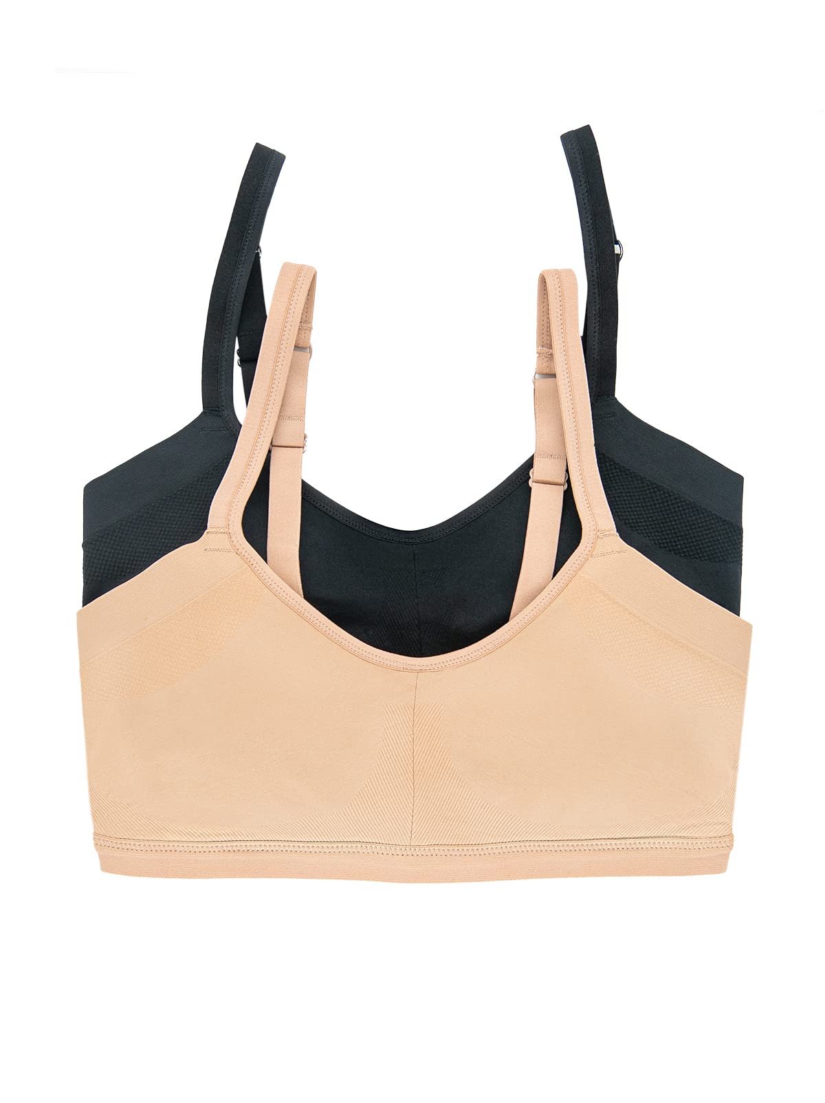 SIZE: XL - Felina | Wireless Seamless Side Smoothing Bra 2-Pack | Comfort | Support | Shape