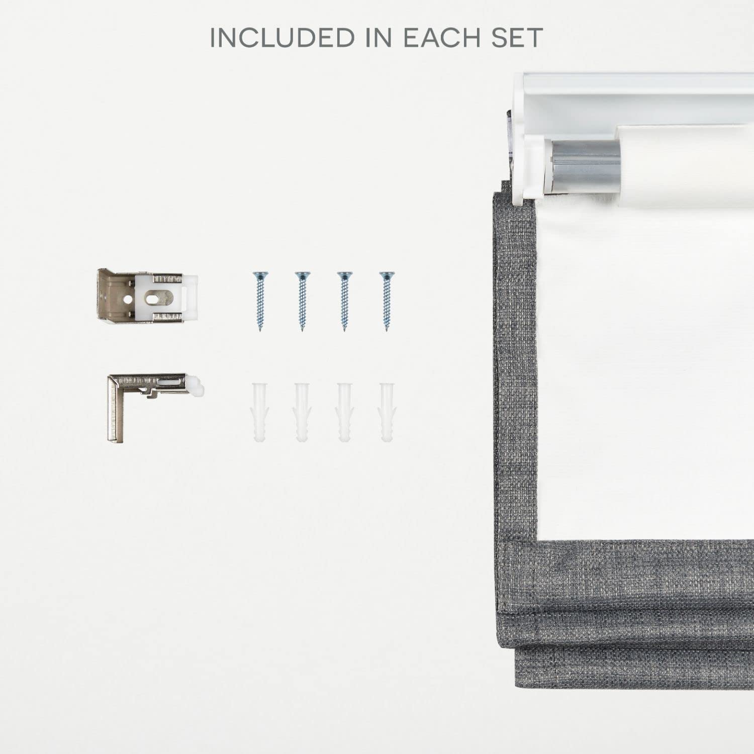 ستارة رومانية معتمة بالكامل من ريكاردو إكسكلوسيف هوم، 86.36 × 162.56 سم، لون أسود