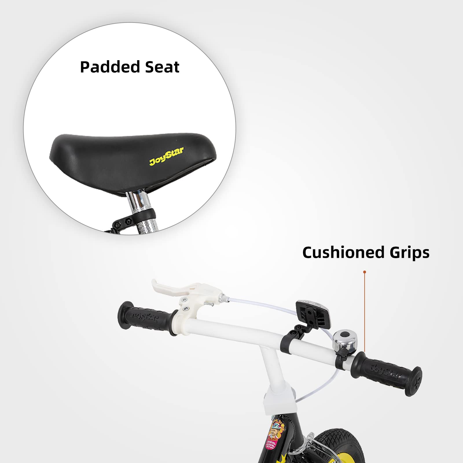 JOYSTAR 16 Inch Balance Bike for Big Kids 5 to 8 Years Old with Adjustable Seat, No Pedal Training Bicycle