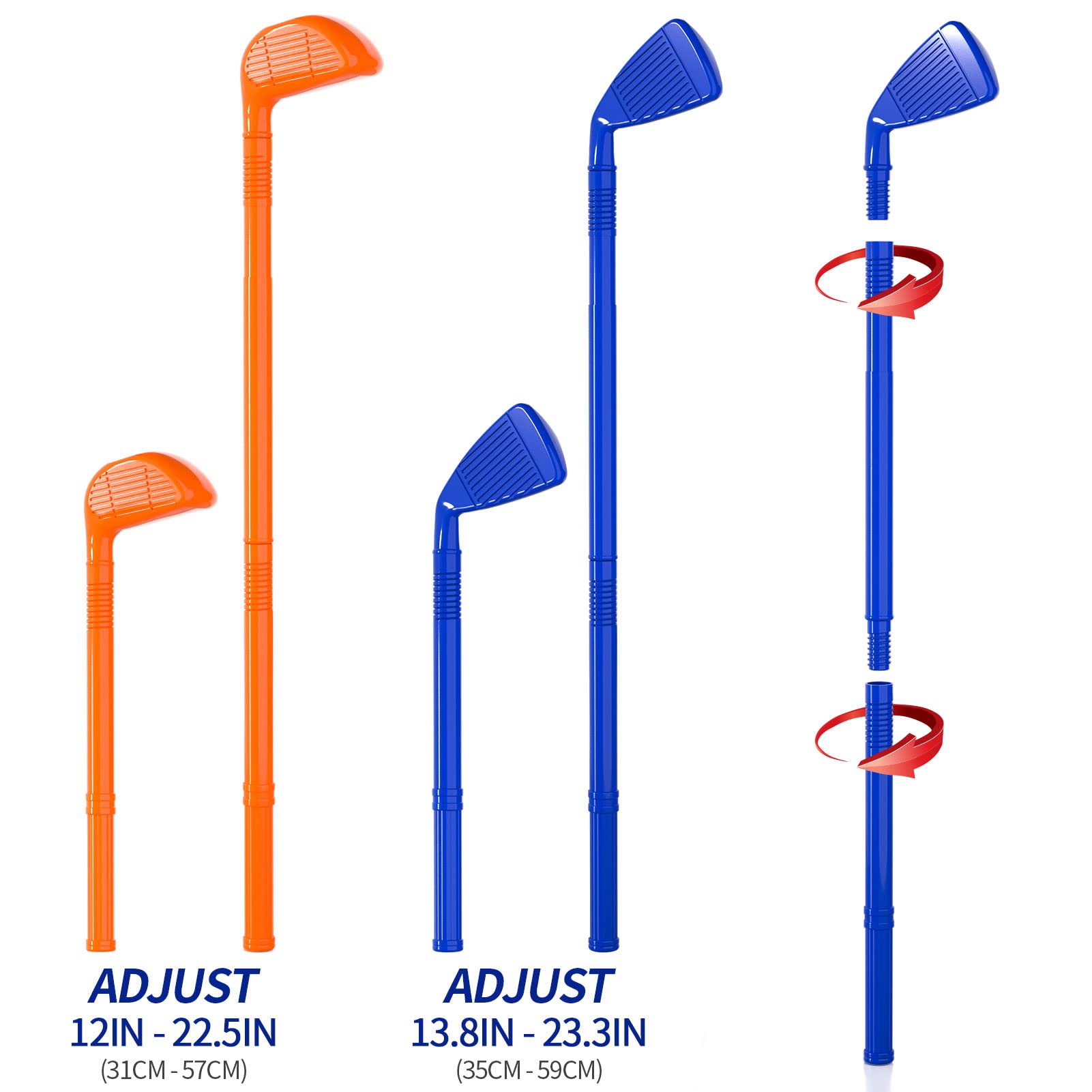 مجموعة ألعاب جولف للأطفال من بينول، مجموعة ألعاب عربة جولف مُحسّنة للأطفال مع 4 عصي جولف و8 كرات وسجادة واحدة، ألعاب جولف داخلية وخارجية للأولاد والبنات من سن 3 و4 و5 و6 سنوات