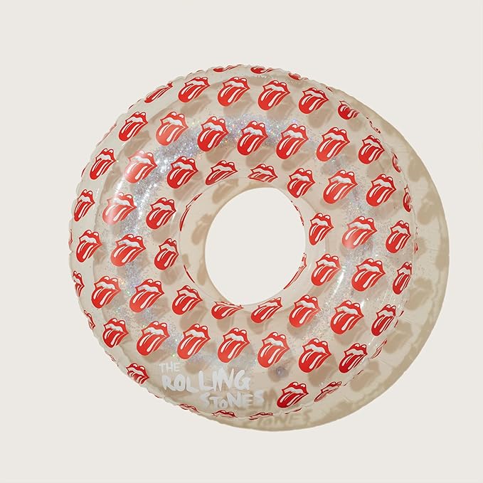 Sunnylife Pool Ring - Rolling Stones Lips Glitter